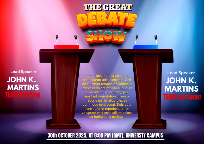 Plantilla de Debate Poster | PosterMyWall
