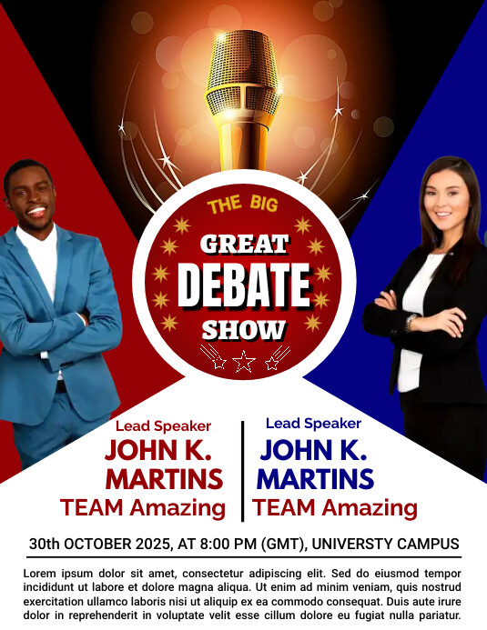 Debate Poster Template | PosterMyWall