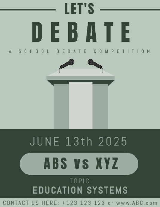 Debate poster Template | PosterMyWall