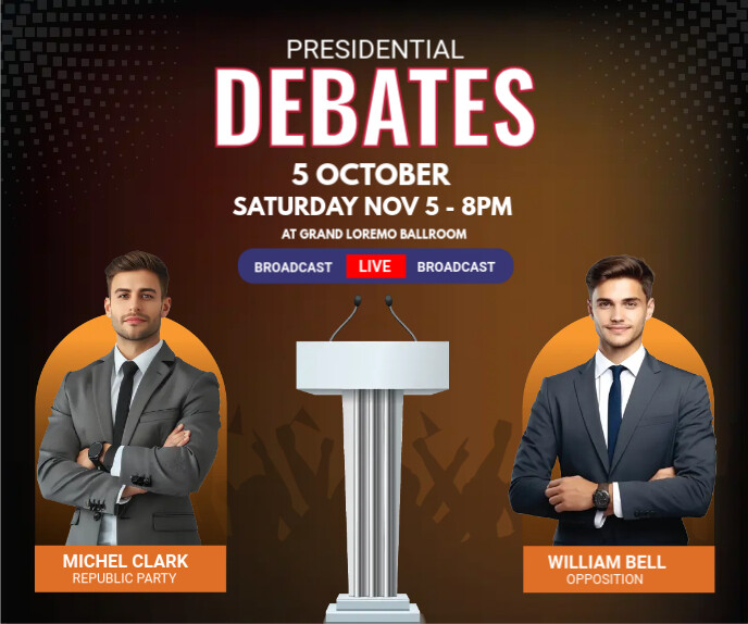 Debate Poster Design Template | PosterMyWall