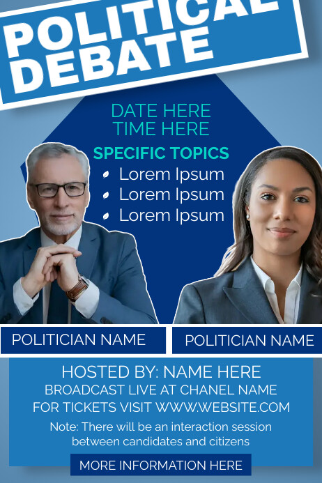 Debate Poster Template | PosterMyWall