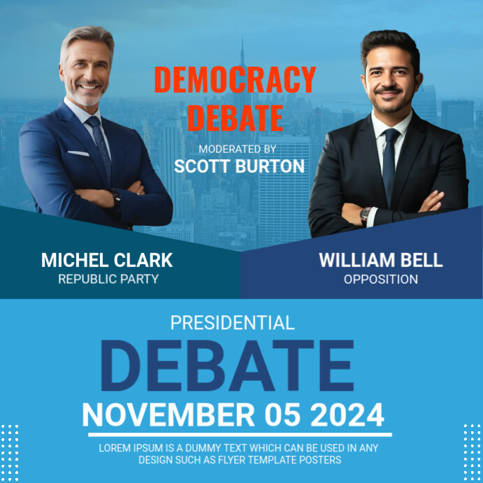 Debate Post Layout Plantilla de Debate social media template | PosterMyWall