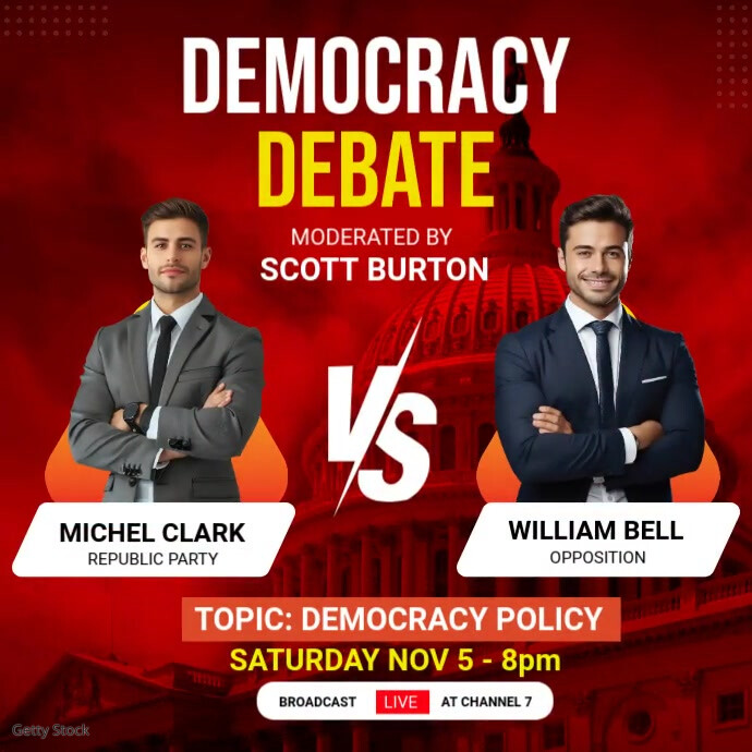 Debate Post Layout debate social media template | PosterMyWall