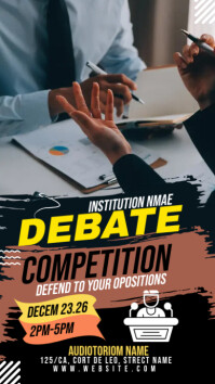 Debate Pattern Design DebateTemplate | PosterMyWall