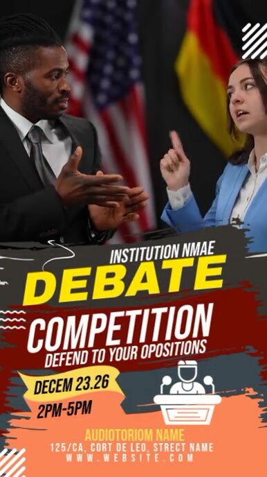 Debate Post Layout DebateTemplate | PosterMyWall