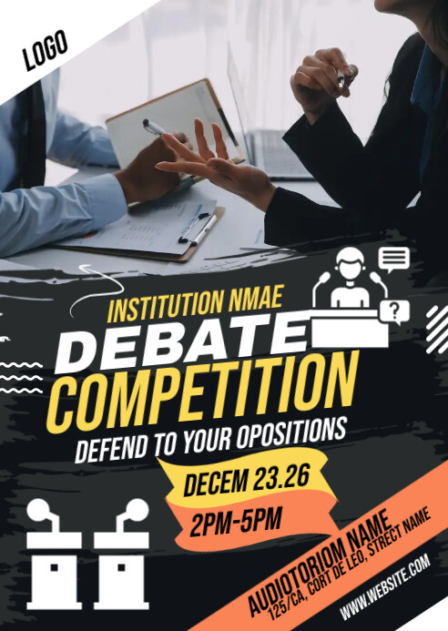 Debate Pattern Design DebateTemplate | PosterMyWall