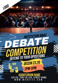 Debate Pattern Design DebateTemplate | PosterMyWall