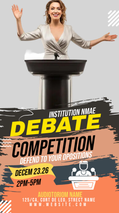 Debate Post Layout DebateTemplate | PosterMyWall