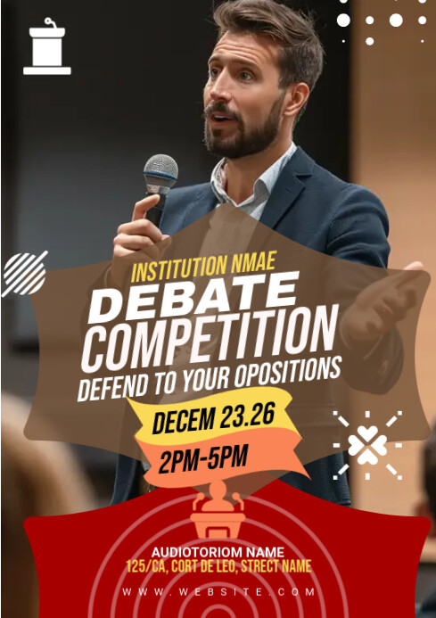 Debate Pattern Design DebateTemplate | PosterMyWall