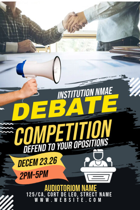Debate Pattern Design DebateTemplate | PosterMyWall