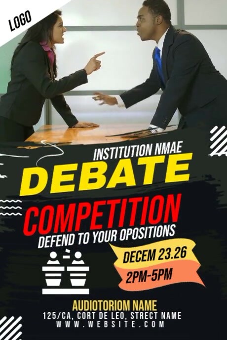 Layout Debate DebateTemplate | PosterMyWall