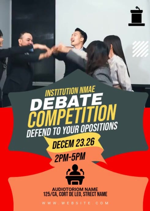 Debate Pattern Design DebateTemplate | PosterMyWall