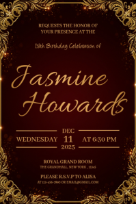 DEBUT INVITATION CARD Poster template