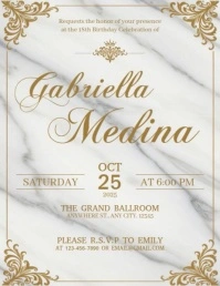 Debut Invitation Template Рекламная листовка (US Letter)