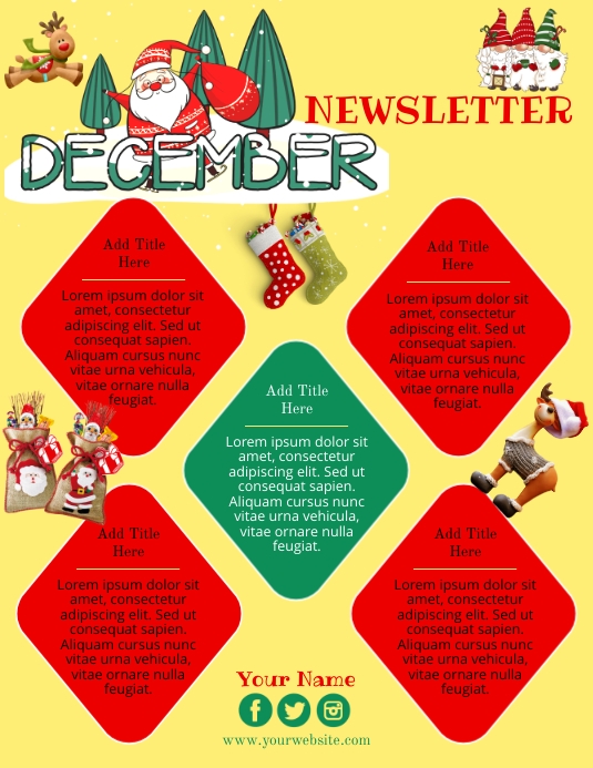 December, Newsletter Template PosterMyWall