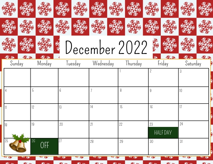 Christmas 2022 Calendar Christmas 2022 Calendar