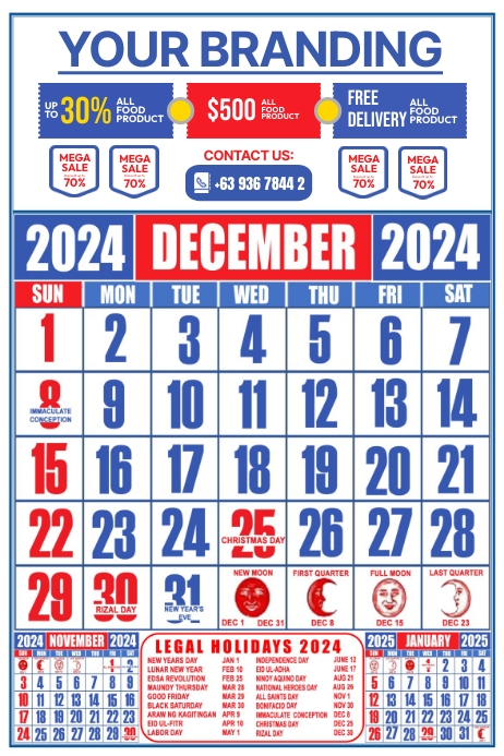 December 2024 Poster template