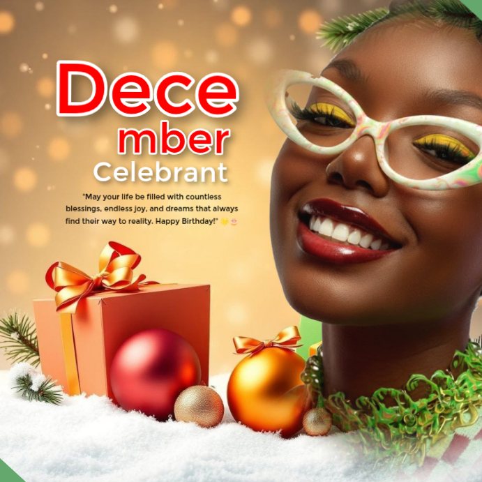 december birthday Template | PosterMyWall