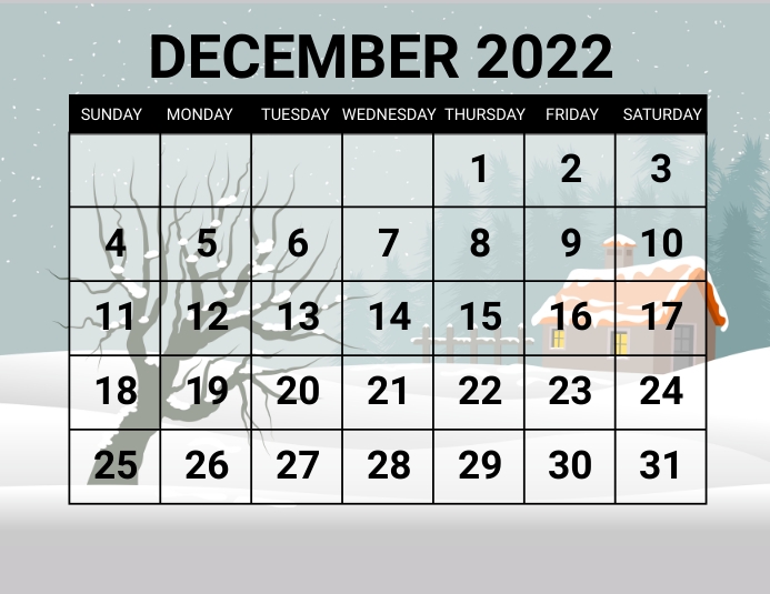 December Calendar Event Template PosterMyWall