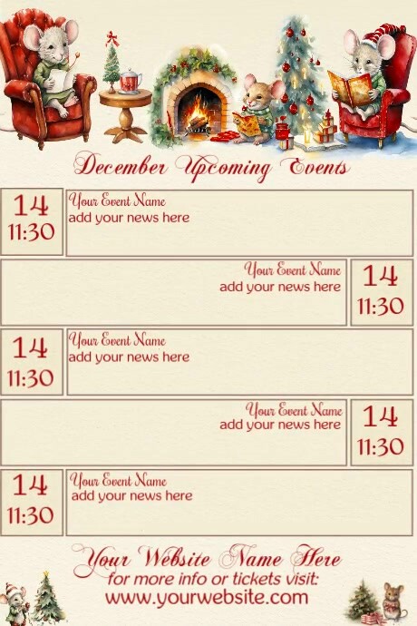 December Calendar by Paula Template | PosterMyWall