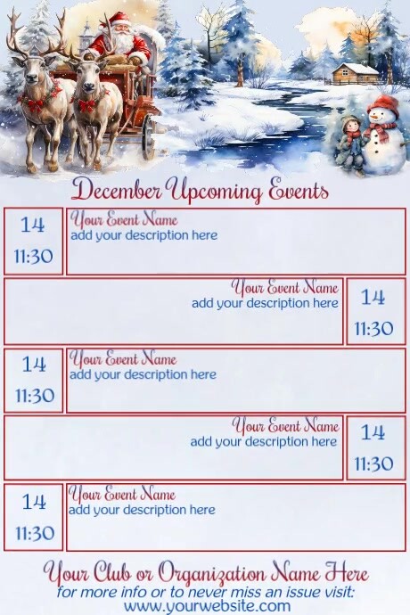 Copy of December Calendar by Paula | PosterMyWall
