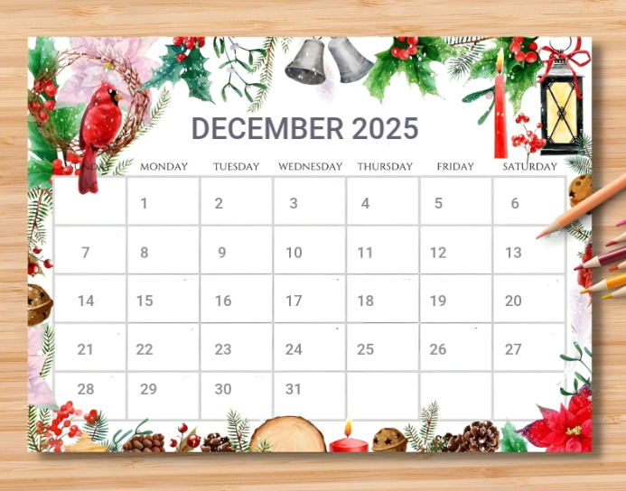 December Roster Calendar December calendar Template | PosterMyWall