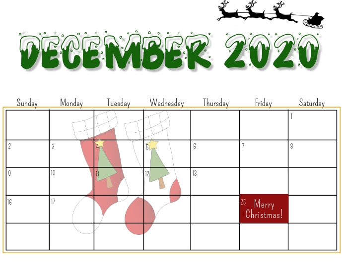 December calendar Template PosterMyWall