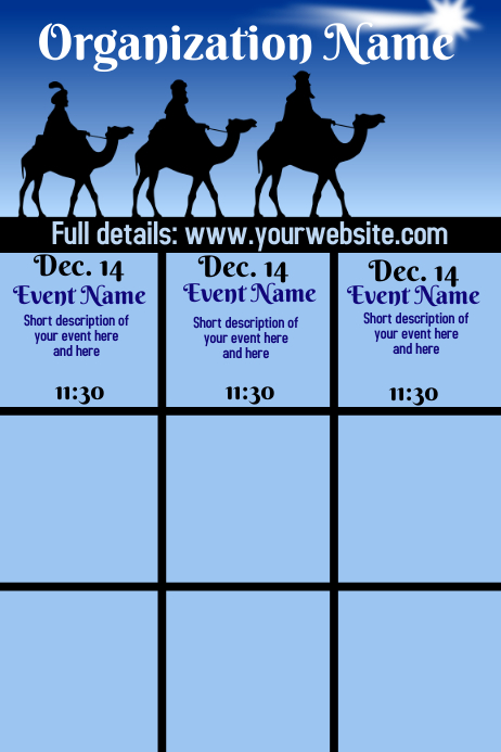 December Calendar Template PosterMyWall