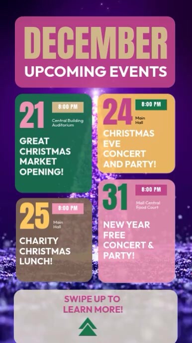 Copy of December Christmas Upcoming Events Instagram Story | PosterMyWall