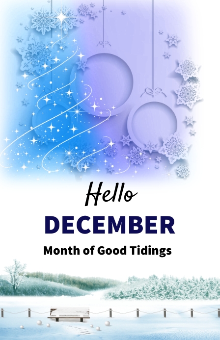 Simple December Design DECEMBER Template | PosterMyWall