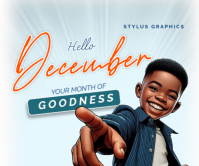 December Duży prostokąt template