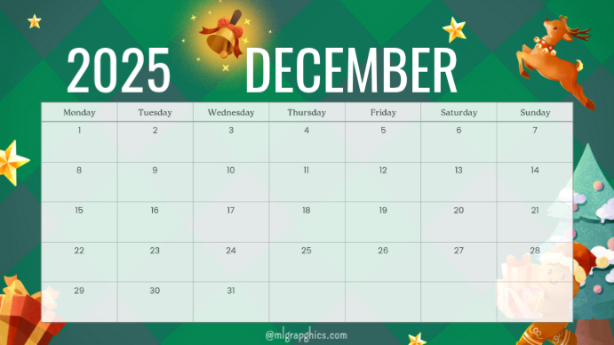 December Calendar Template | PosterMyWall