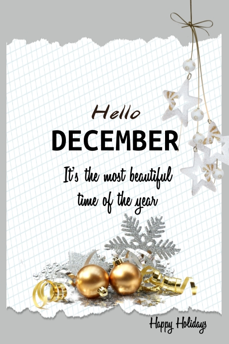 Simple December Design DECEMBER Template | PosterMyWall