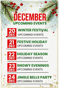 December Events Poster template