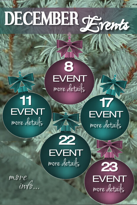 December Events Poster, Template | PosterMyWall