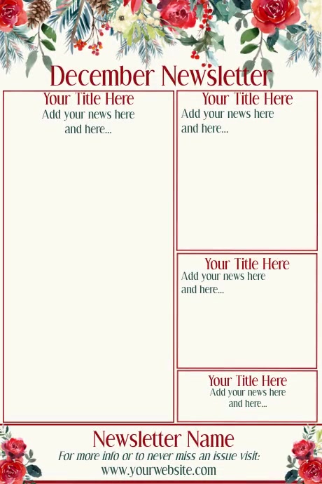 December Newsletter Intro December Newsletter by Paula Template | PosterMyWall