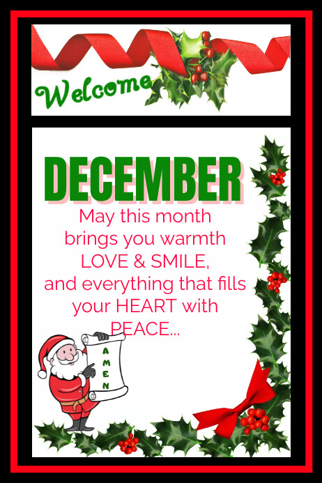 December month Template | PosterMyWall