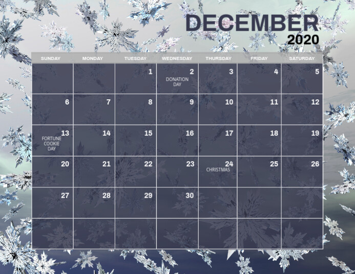 Copy of December Monthly Events Calendar Template PosterMyWall