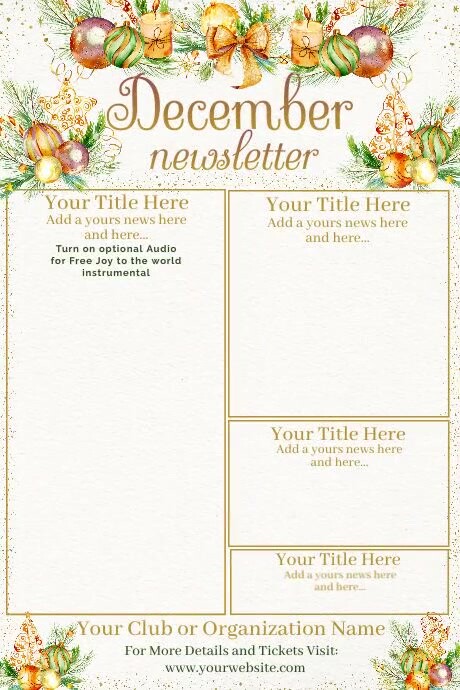Newsletter Poster Examples December Monthly Newsletter Template | PosterMyWall