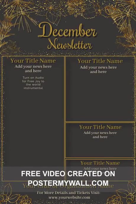 December Newsletter Intro Copy of December Monthly Newsletter | PosterMyWall