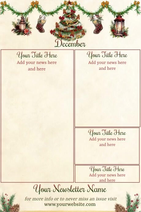 December Newsletter Paper December Newsletter by Paula Template | PosterMyWall