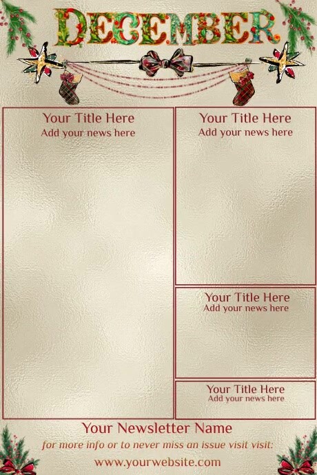 December Newsletter Intro Copy of December Newsletter by Paula | PosterMyWall
