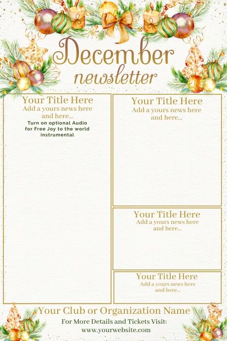 December Newsletter Paper December Newsletter by Paula Template | PosterMyWall