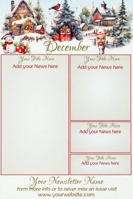December Newsletter by Paula Poster template