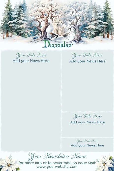 December Newsletter Intro December Newsletter by Paula Template | PosterMyWall