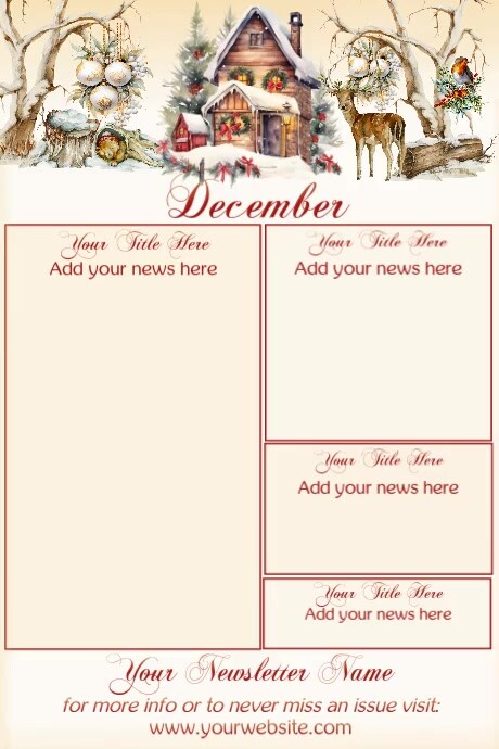 December Newsletter by Paula 海报 template