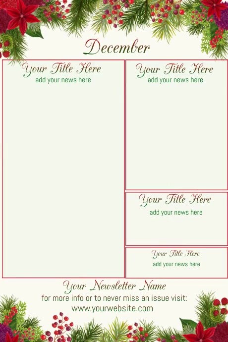 December Newsletter Paper December Newsletter by Paula Template | PosterMyWall