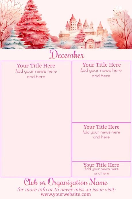 December Newsletter by Paula Poster template