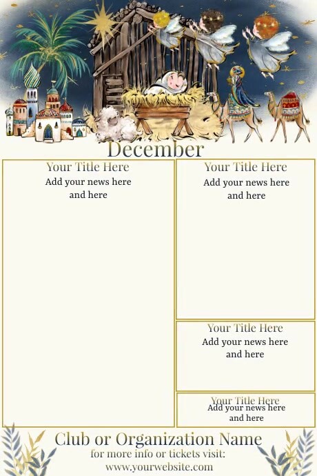 December Newsletter Humar Copy of December Newsletter by Paula | PosterMyWall