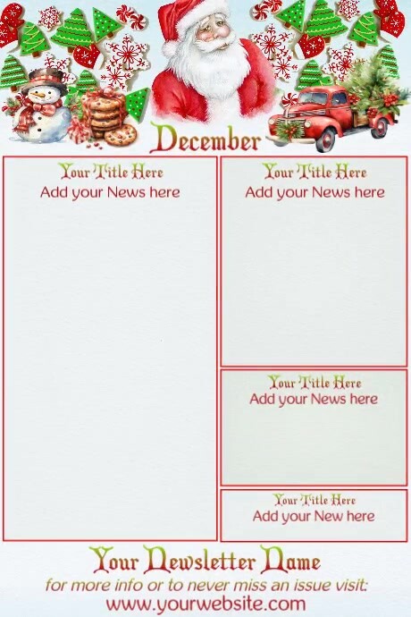December Newsletter Paper Plantilla de December Newsletter by Paula | PosterMyWall